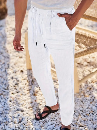 Martial | Pantalon large en lin à cordon