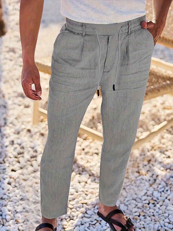 Martial | Pantalon large en lin à cordon