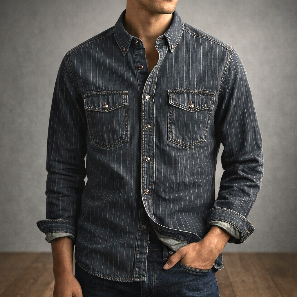 Edgar | Chemise rayée à manches longues