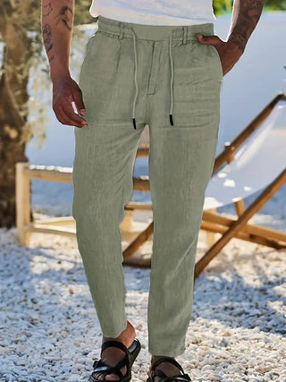 Martial | Pantalon large en lin à cordon