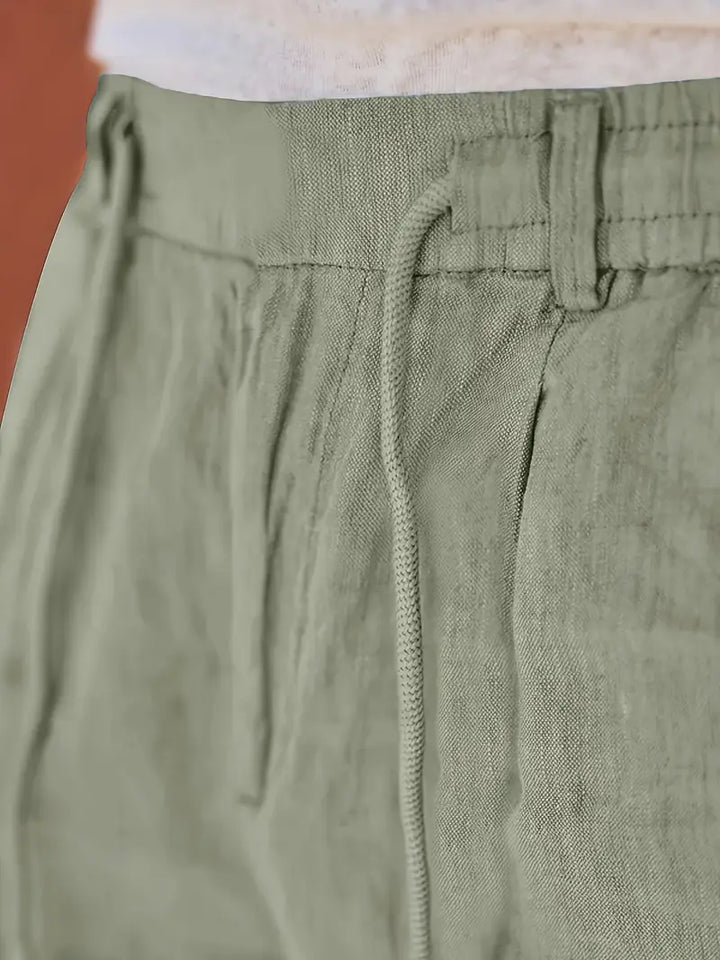 Martial | Pantalon large en lin à cordon