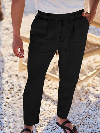 Martial | Pantalon large en lin à cordon