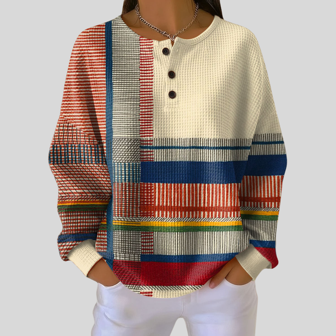 Tindra – sweat-shirt Henley pour femme