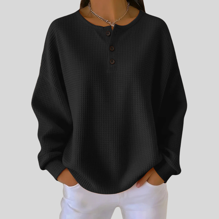 Nessa | Sweat-shirt Henley décontracté