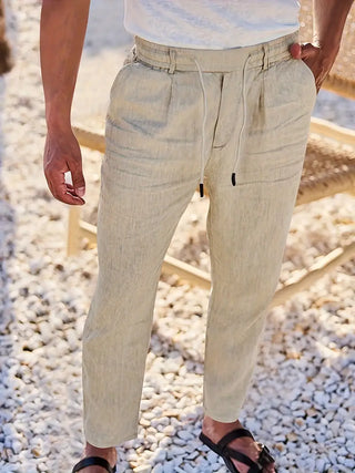 Martial | Pantalon large en lin à cordon