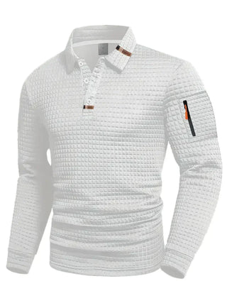 Quentin | Polo texturé à manches longues