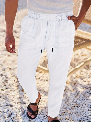 Martial | Pantalon large en lin à cordon
