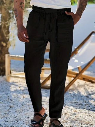Martial | Pantalon large en lin à cordon