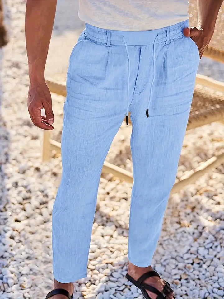 Martial | Pantalon large en lin à cordon