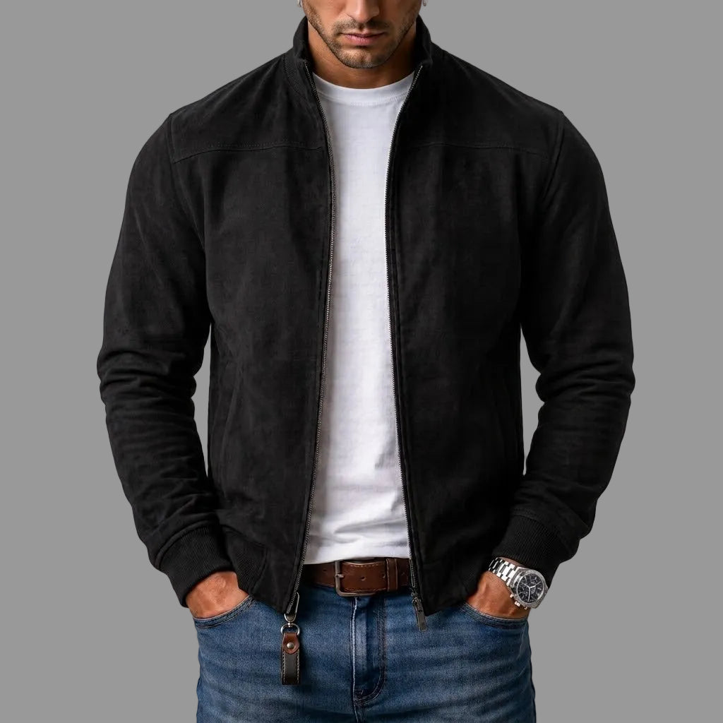 Varel – veste bomber en daim pour homme