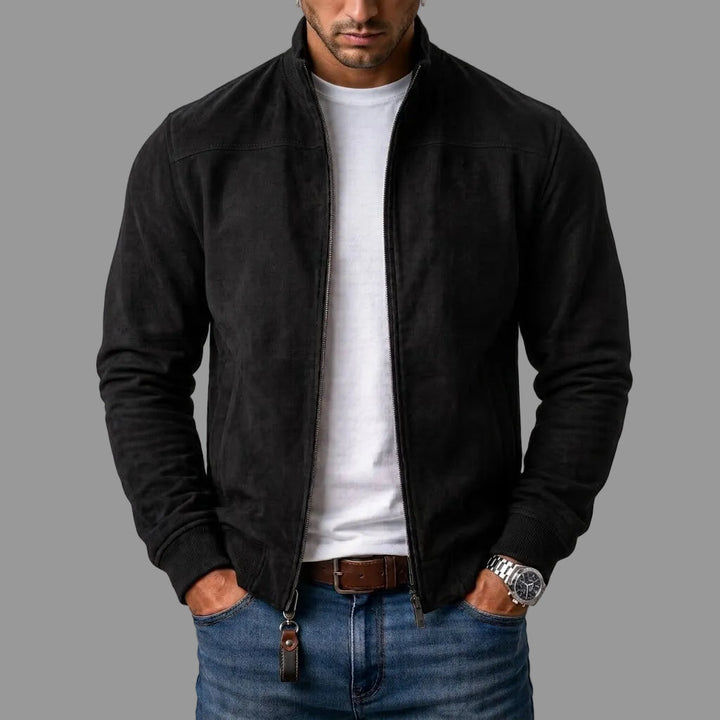 Varel – veste bomber en daim pour homme