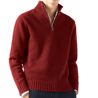 Ludovic | Pull col roulé zippé en laine