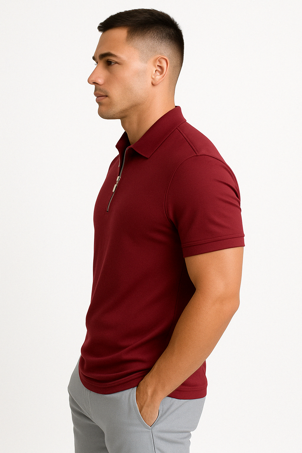 Cyril | Polo moderne col zippé