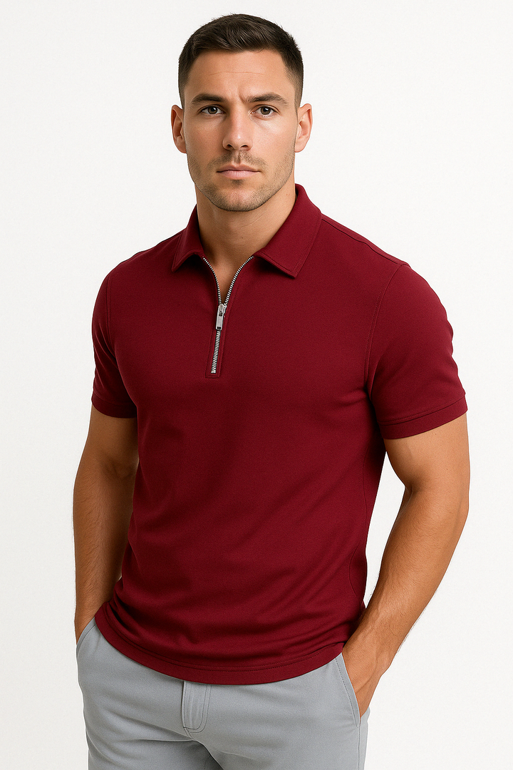 Cyril | Polo moderne col zippé