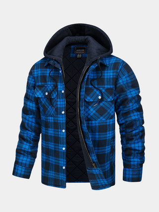 Hubert – veste à carreaux à capuche pour homme