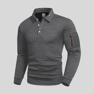 Quentin | Polo texturé à manches longues