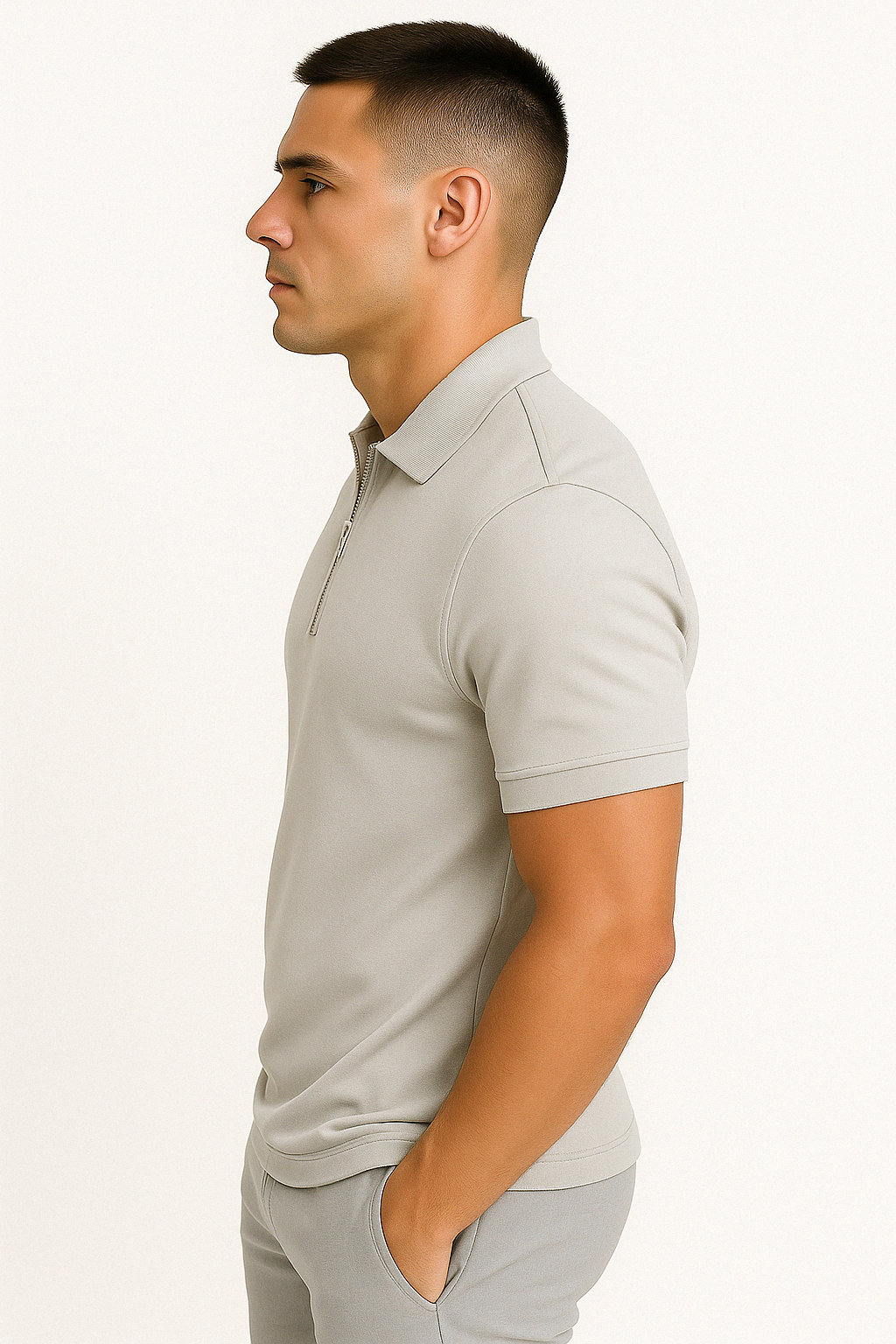 Cyril | Polo moderne col zippé