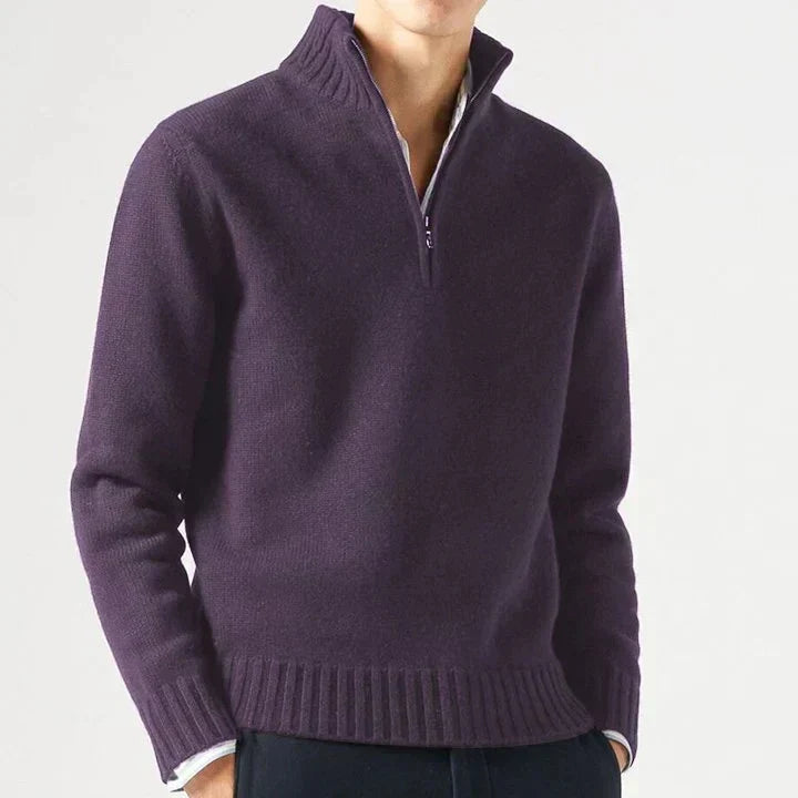 Ludovic | Pull col roulé zippé en laine
