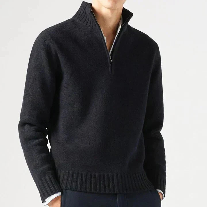 Ludovic | Pull col roulé zippé en laine