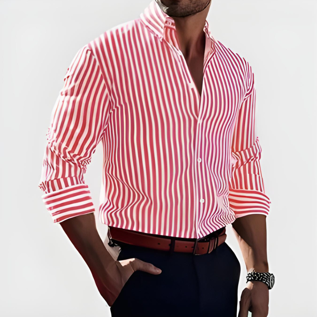 Xavier | Chemise à rayures contrastées