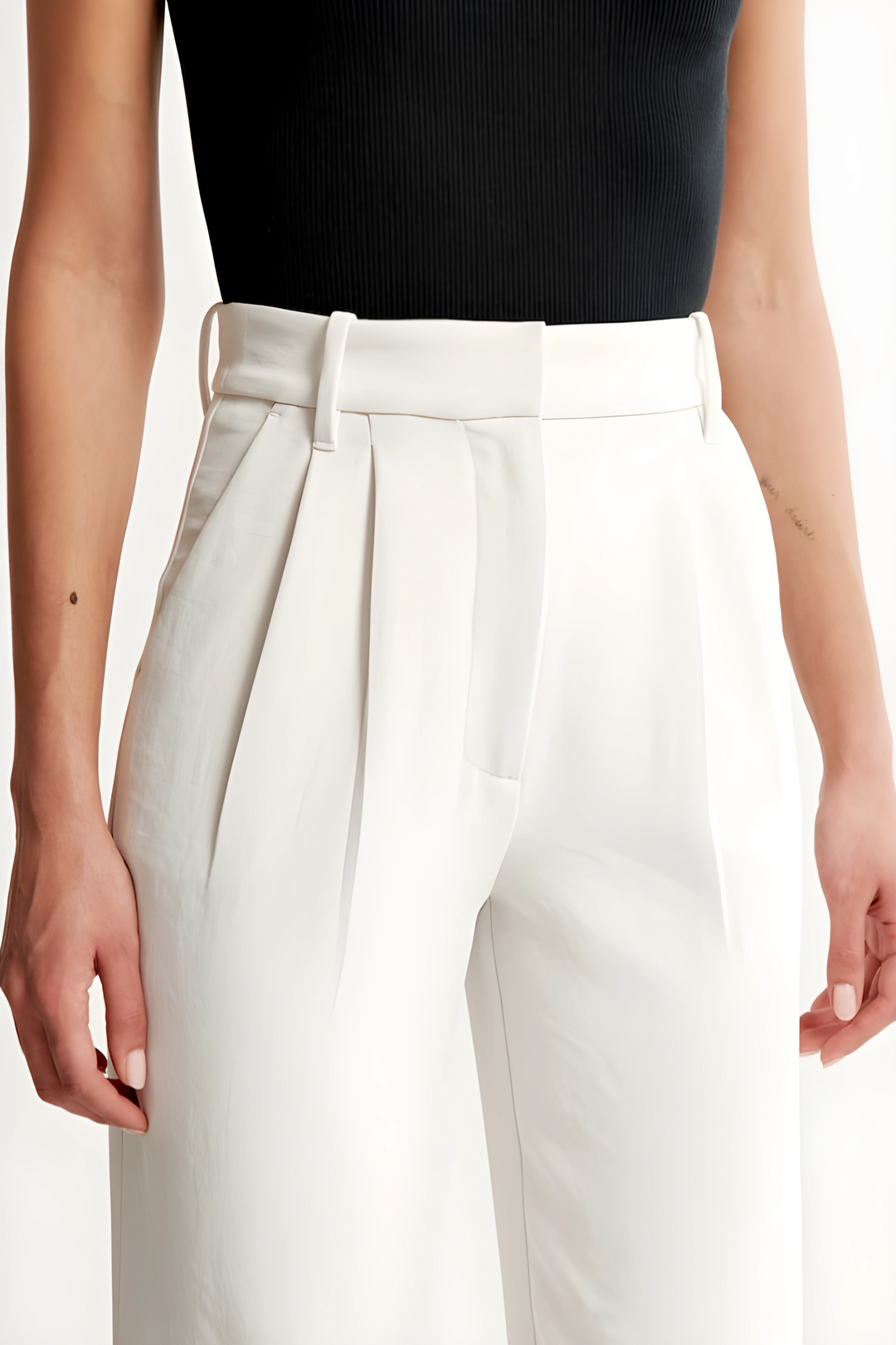 Marine | Pantalon jambes larges