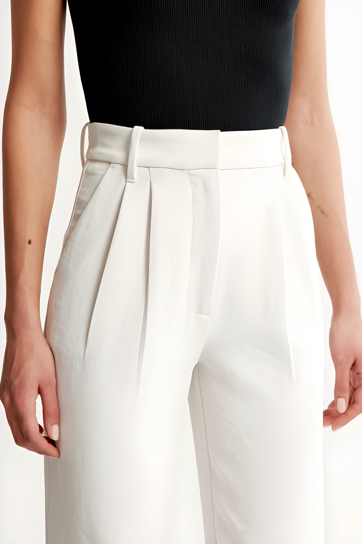 Marine | Pantalon jambes larges