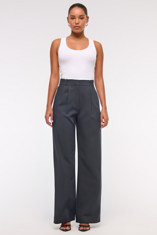 Marine | Pantalon jambes larges