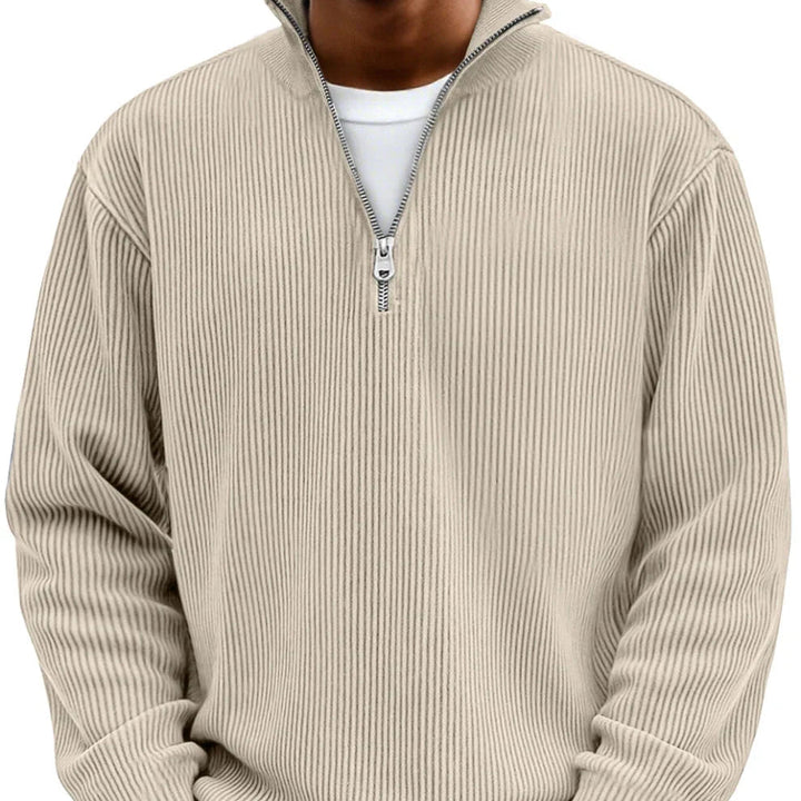 Laurent | Pull col montant demi-zippé
