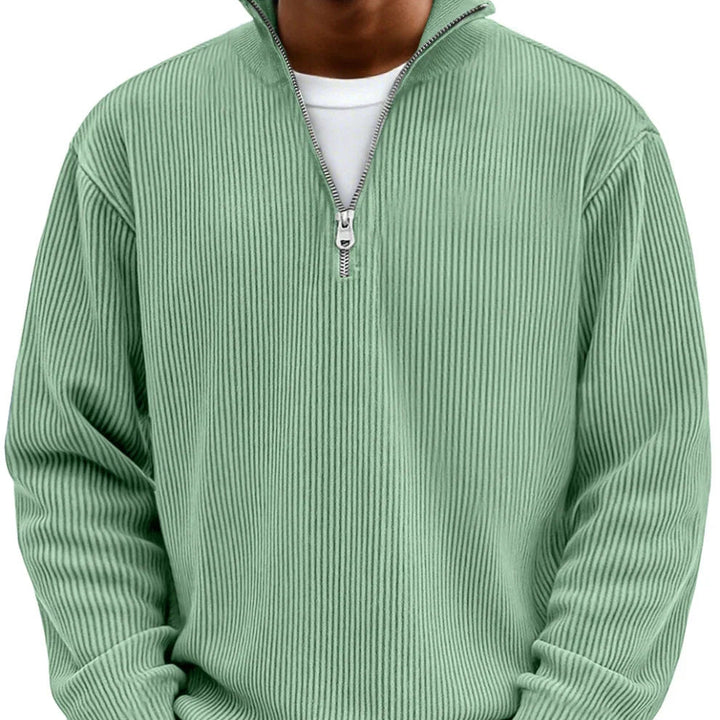 Laurent | Pull col montant demi-zippé