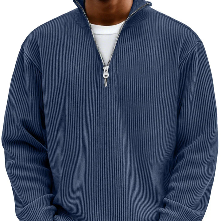 Laurent | Pull col montant demi-zippé