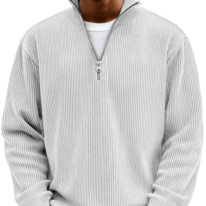 Laurent | Pull col montant demi-zippé