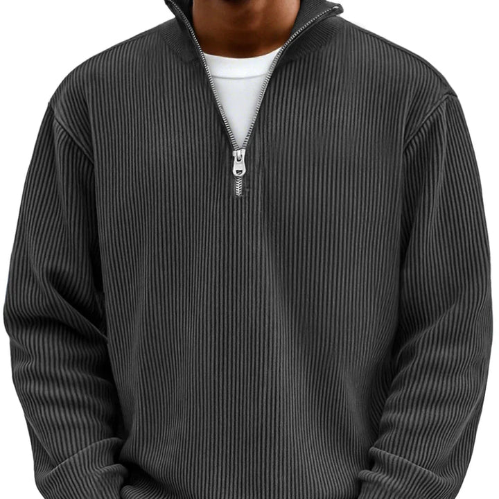 Laurent | Pull col montant demi-zippé