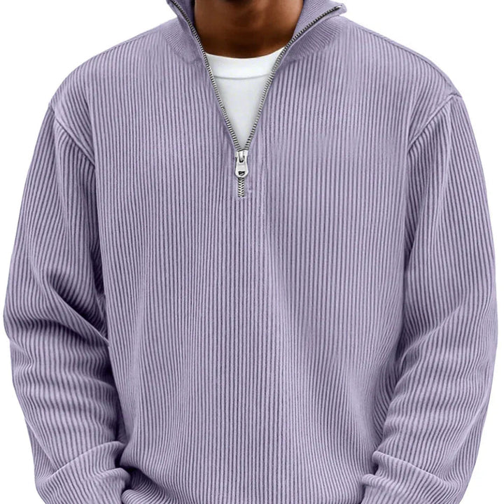 Laurent | Pull col montant demi-zippé