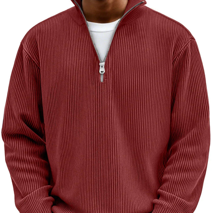 Laurent | Pull col montant demi-zippé