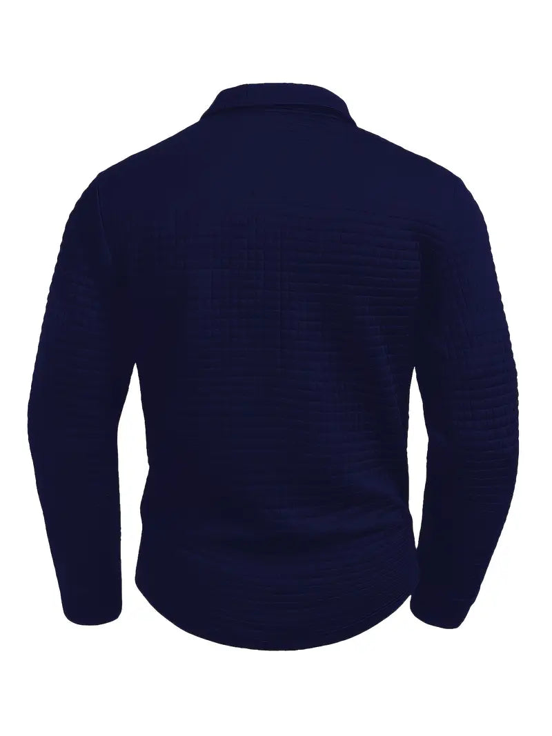 Quentin | Polo texturé à manches longues