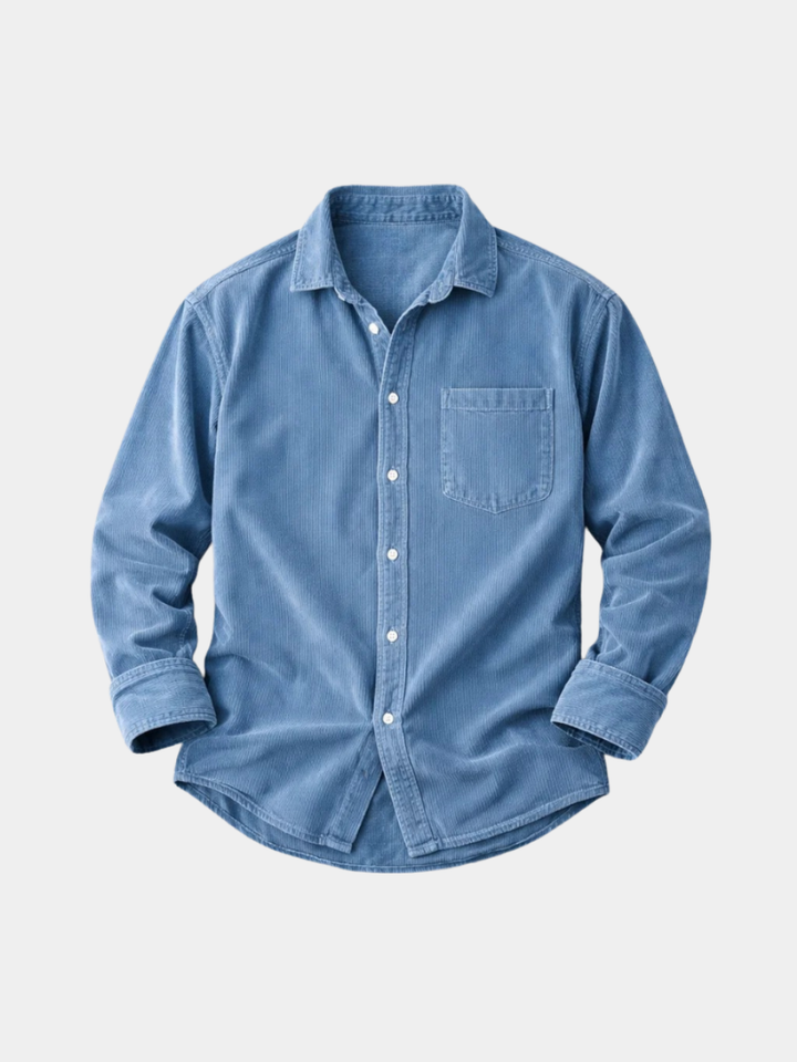 Basile – chemise classique en velours côtelé pour homme