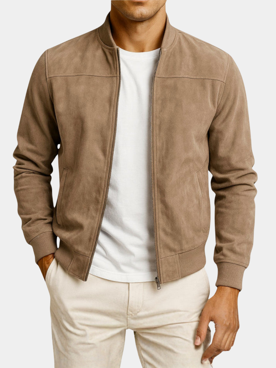 Évariste – veste bomber en daim pour homme
