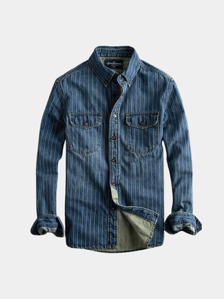 Edgar – chemise rayée à manches longues pour homme
