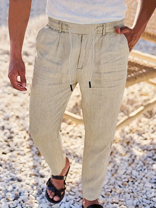 Martial | Pantalon large en lin à cordon