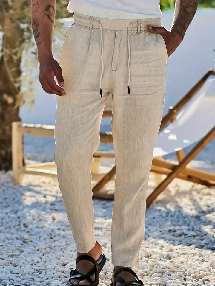 Martial | Pantalon large en lin à cordon