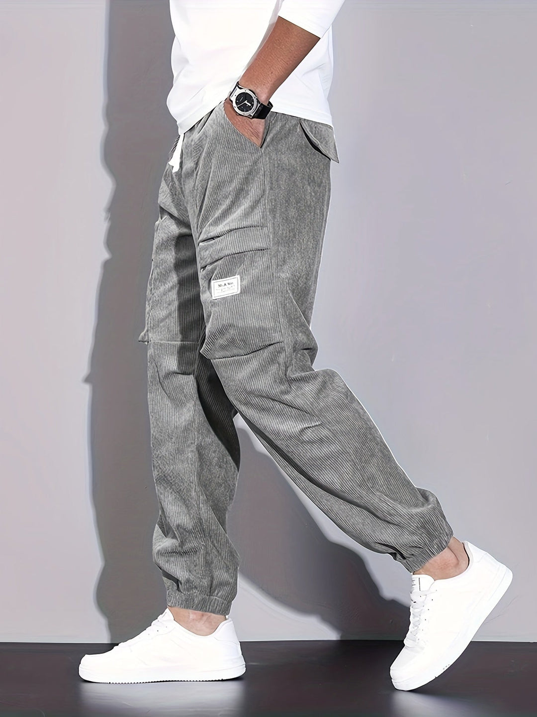 Roch | Pantalon cargo en velours côtelé