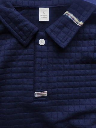 Quentin | Polo texturé à manches longues