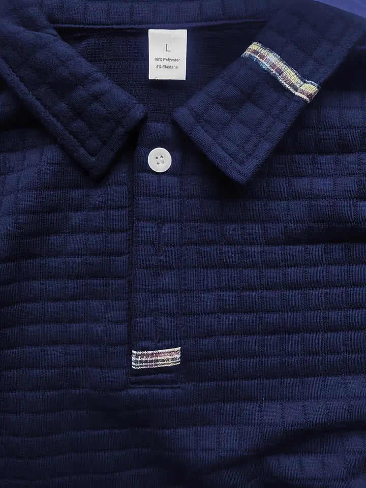 Quentin | Polo texturé à manches longues