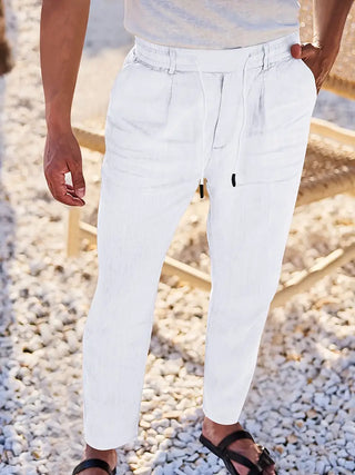 Martial | Pantalon large en lin à cordon