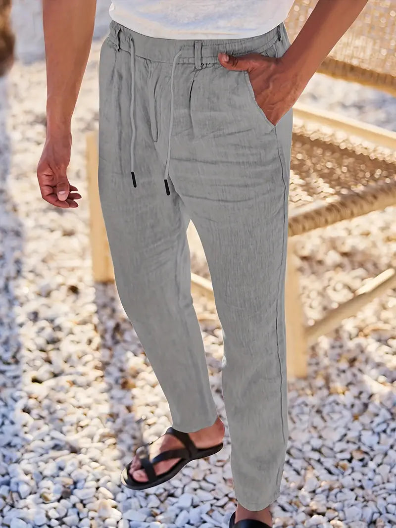 Martial | Pantalon large en lin à cordon