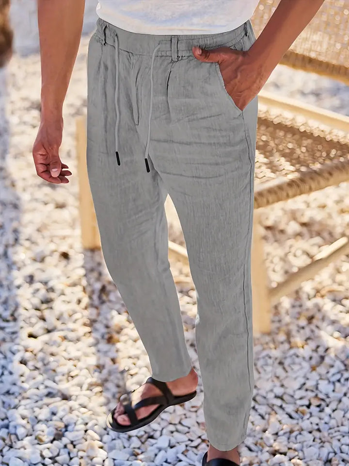 Martial | Pantalon large en lin à cordon