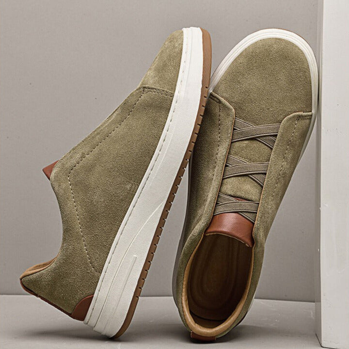 Sylvain | Chaussures sans lacets en daim