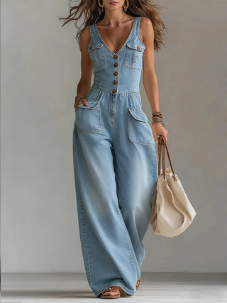 Agathe | Combinaison en jean ample