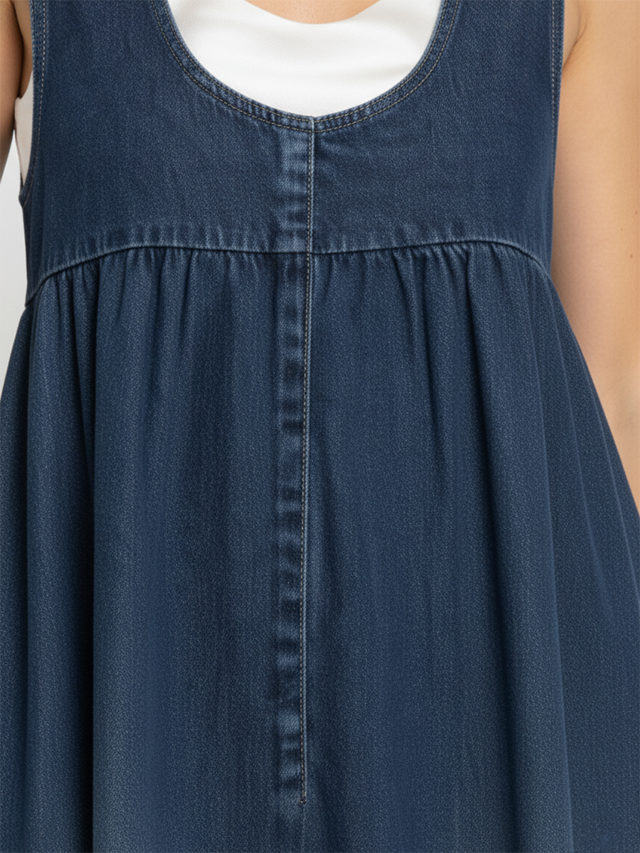 Karen | Robe longue en jean délavé