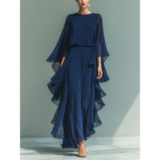 Aurora – ensemble élégant en mousseline à volants pour femme